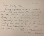 A thank you note from Ms. Neukamm