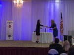 Ellen Lyons receiving the Volunteer of the Year Award